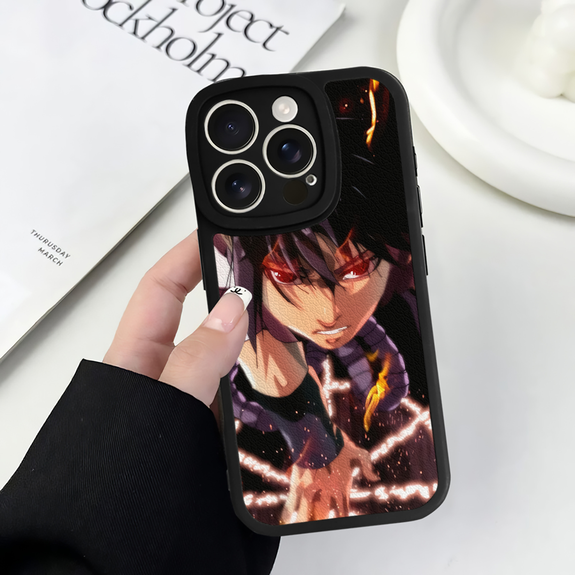 （画像用） NARUTO -ナルト- NARUTO -ナルト- 疾風伝 【iPhone 16シリーズ対応】シリコンスマホケース（レザー調） 材質：シリコン